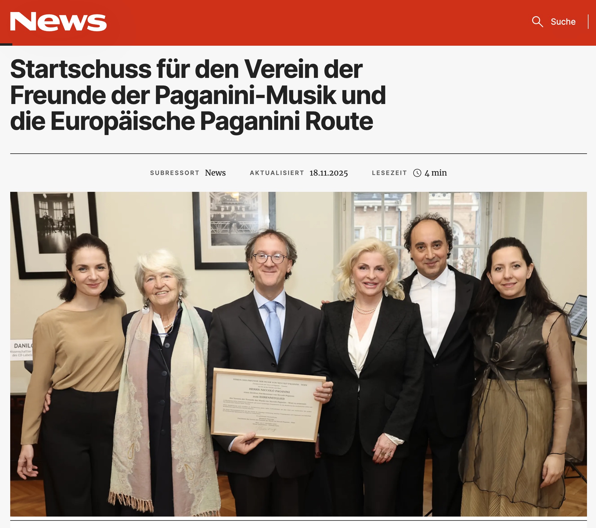 Startschuss für den Verein der Freunde der Paganini-Musik und die Europäische Paganini Route